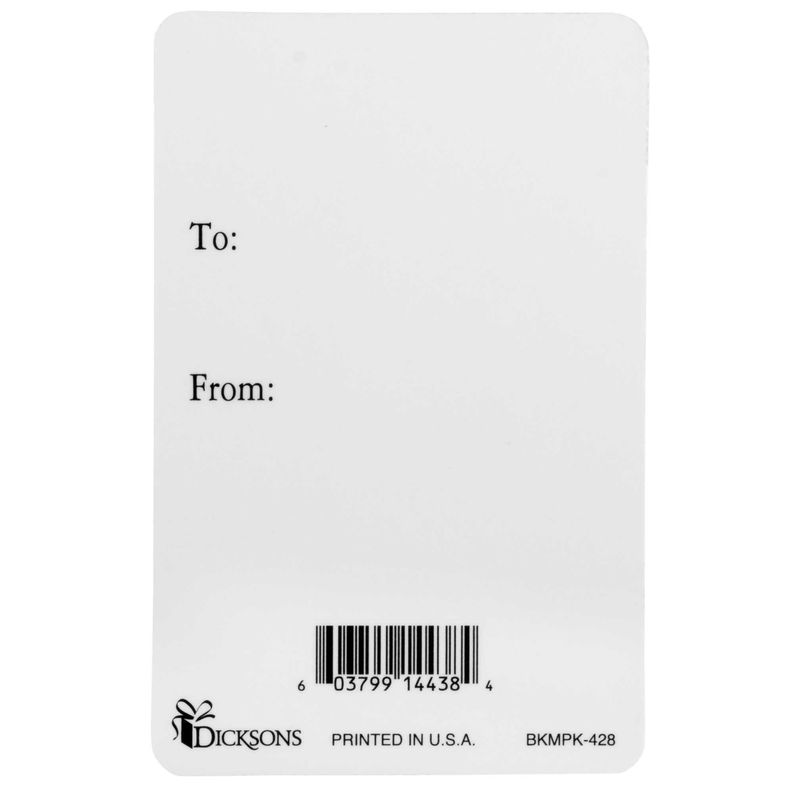 Pocketcard back with To/From lines, barcode, and Dicksons printed text