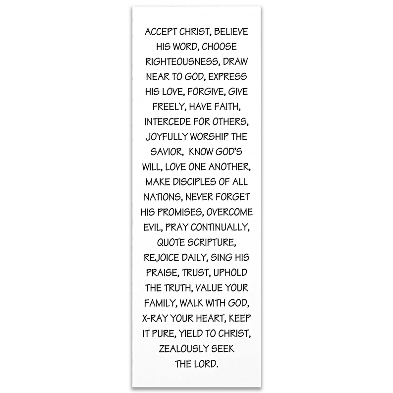 Bookmark ABC Of Christianity 2x6 12-Pack - 6 - Religious Jewelry