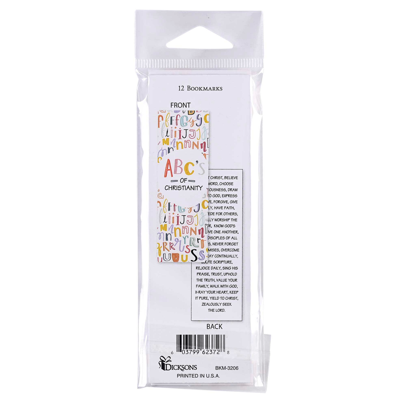 Bookmark ABC Of Christianity 2x6 12-Pack - 6 - Religious Jewelry