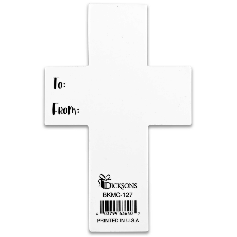 White pocket cross card with To/From lines and Dicksons logo, BKMC-127 code