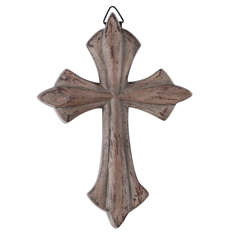 Brown Resin Wall Cross 5H - Brown / 1 - Religious Jewelry