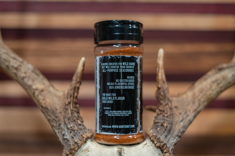 Taco Takedown spice blend bottle with black cap, ingredient text on back label.