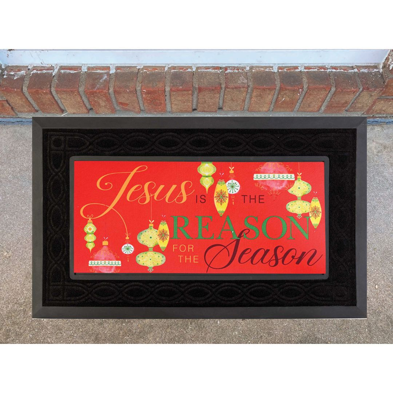 Doormat Insert Jesus Is Reason Whimsical - Red/Yellow/Green / 1 - Religious Jewelry
