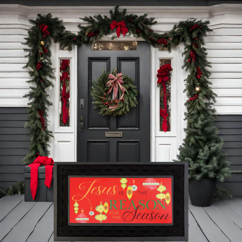 Doormat Insert Jesus Is Reason Whimsical - Red/Yellow/Green / 1 - Religious Jewelry