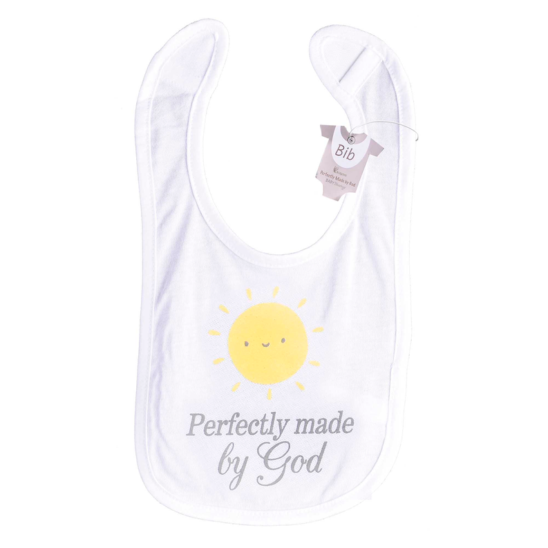 Baby Bib Sun Perfectly Made By God - White / 1 - Religious Jewelry