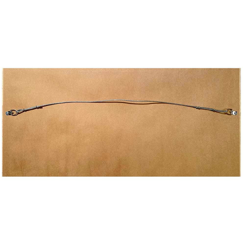 Hanging cord for framed wall art with metal eyelets; braided rope across back