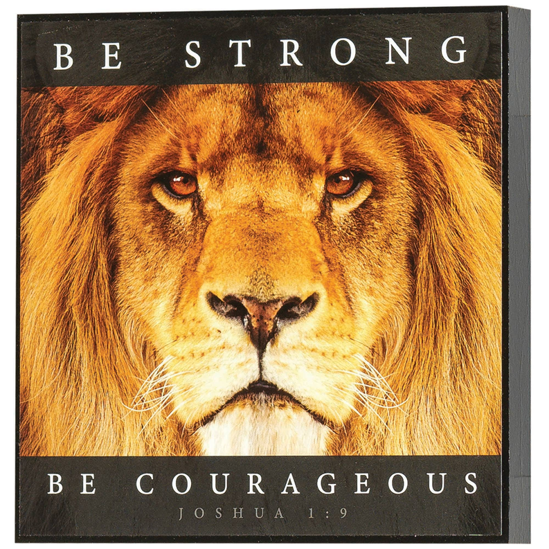 Be Strong Be Courageous Wall Plaque - 1 - Home Decor