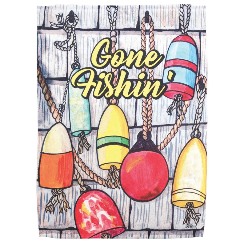 Flag Nautical Gone Fishin - 1 / 30x44 - Home Decor