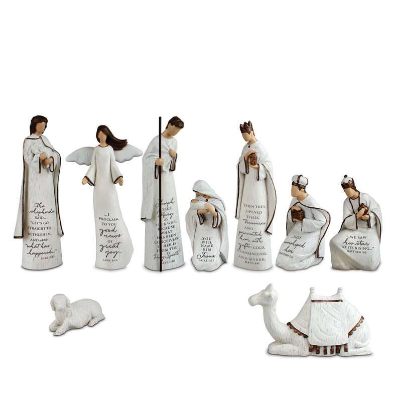 Christmas Nativity Set-Resin-Scriptu - red / 1 - Parties & Occasions