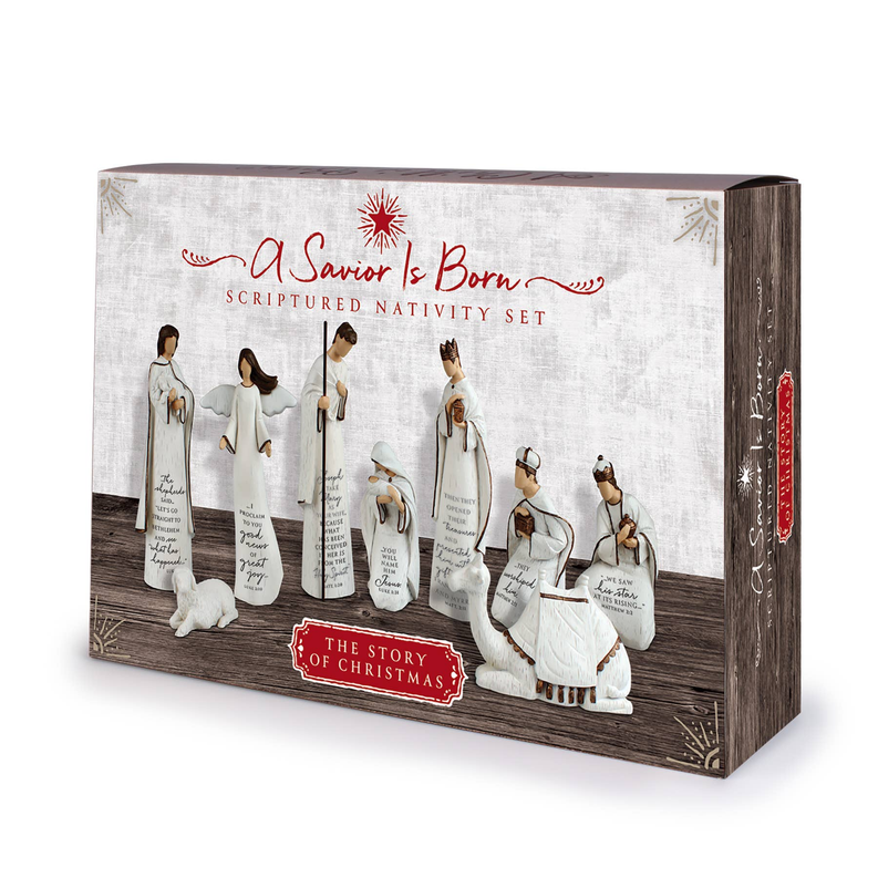 Christmas Nativity Set-Resin-Scriptu - red / 1 - Parties & Occasions