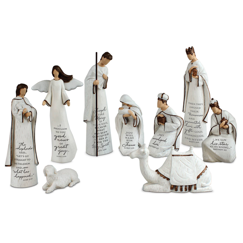 Christmas Nativity Set-Resin-Scriptu - red / 1 - Parties & Occasions