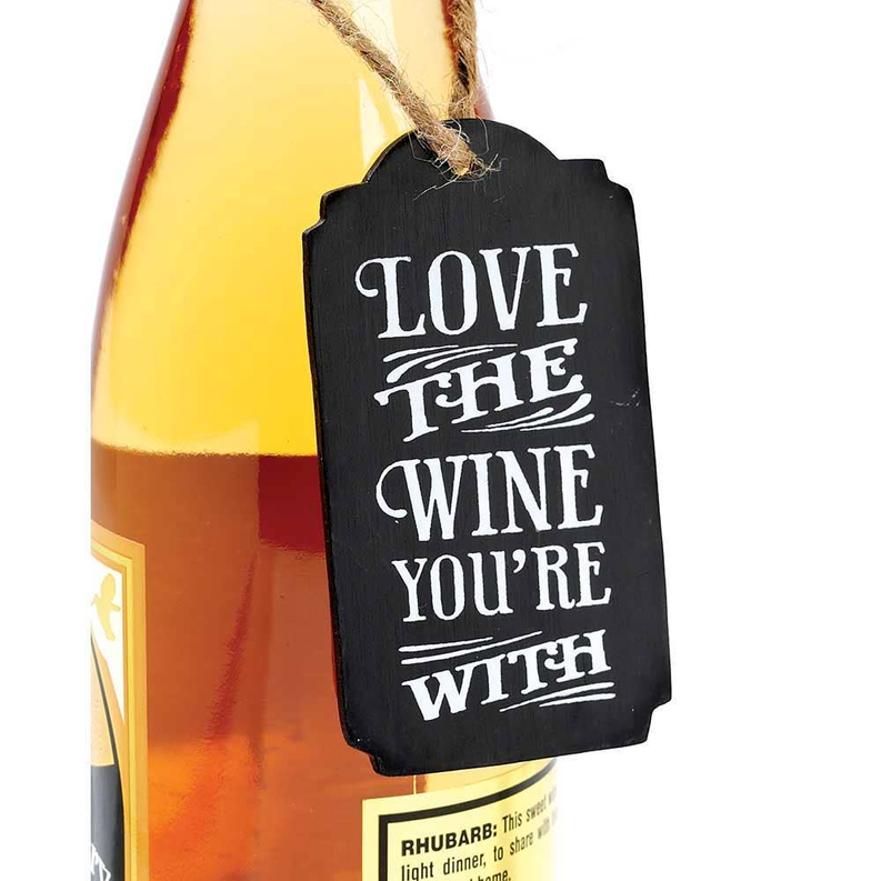 Decorative Wine Bottle Tag Love The Whine You're With - 1 - Drinkware