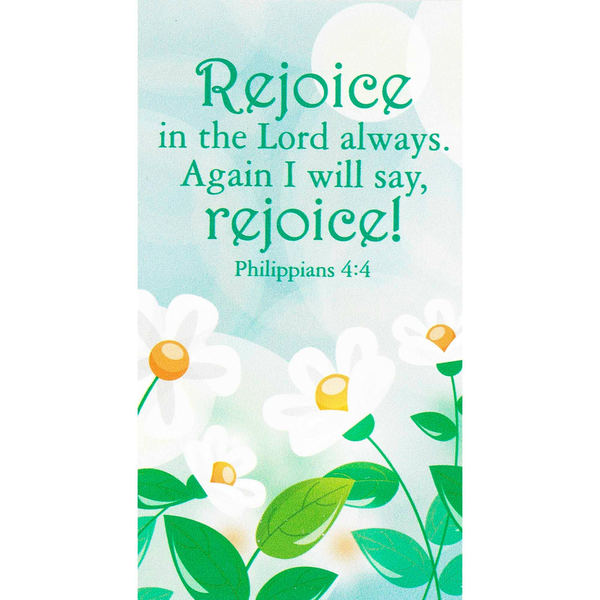 Vinyl magnet with floral verse design, blue-green leaves and heart accents