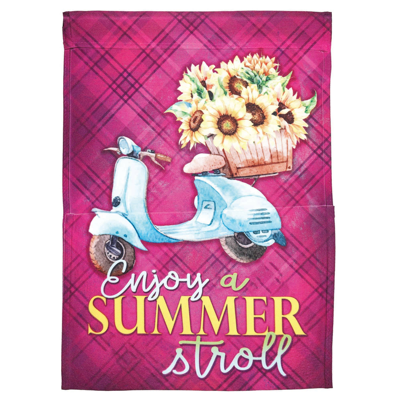 Enjoy A Summer Stroll House Print Flag - 1 / large - Home Decor
