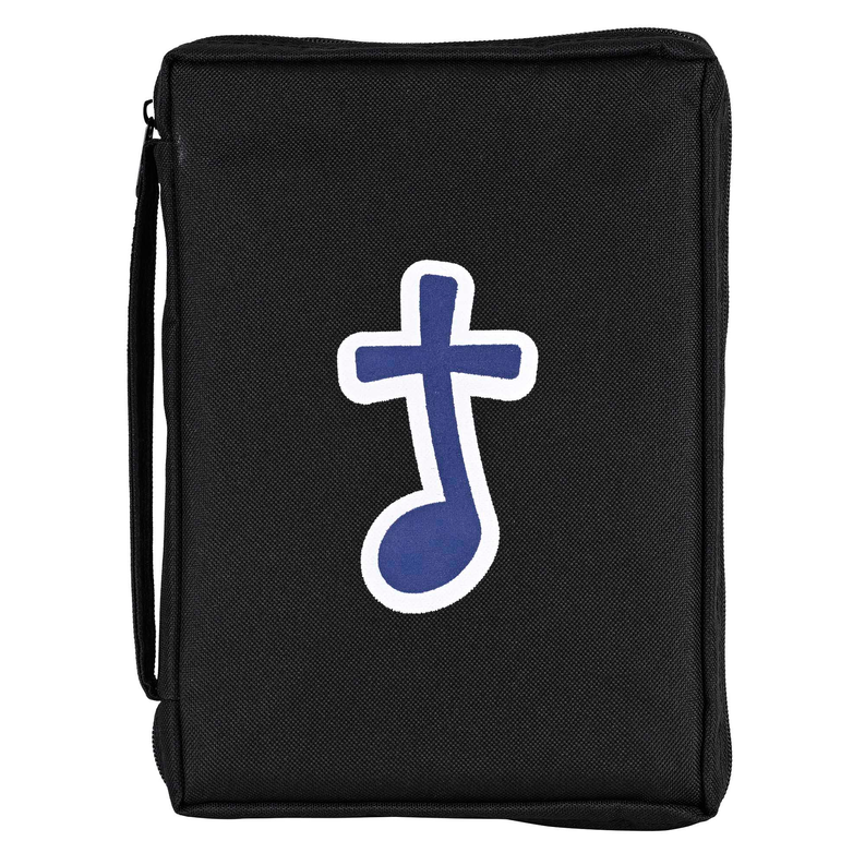 Bible Cover Blue Music Note Black Large - 1 - Religious Jewelry