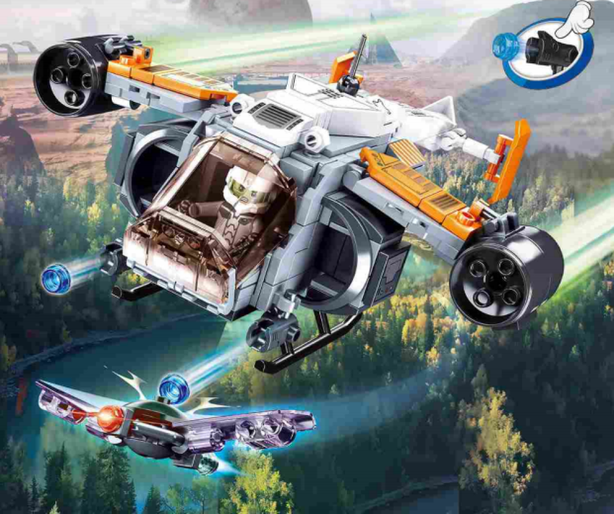 Atomic Storm Uprising, Thunder Aircraft Building Brick Kit (211 pcs) - 1 - Toys