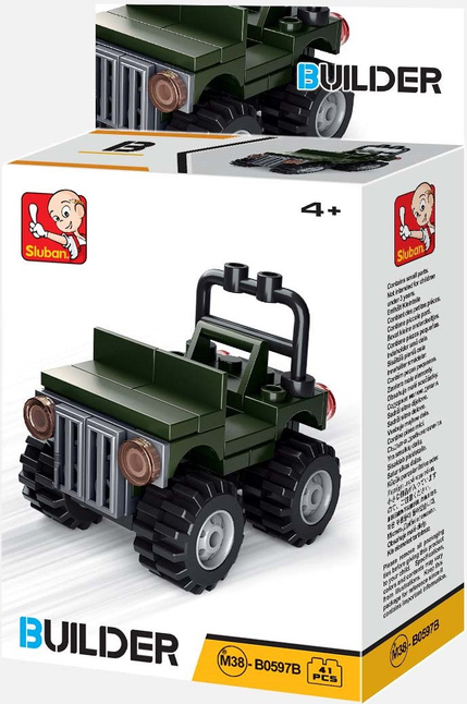 Builder Cars Building Brick Display Set, x2 of each kit - Toys