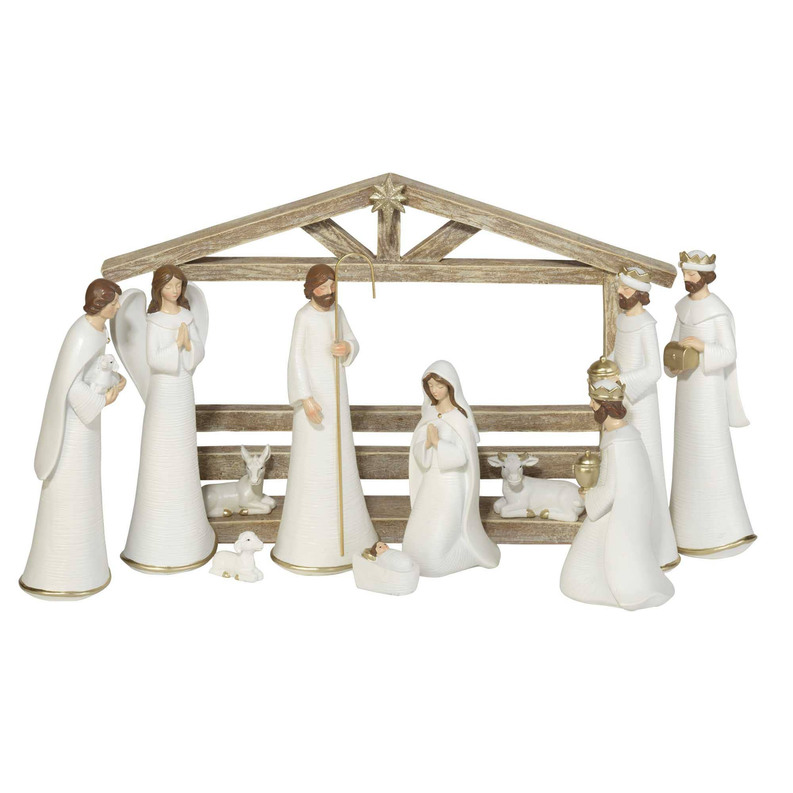 11 Piece Nativity With Creche - Parties & Occasions | CN, Parties & Occasions, Seasonal & Parties