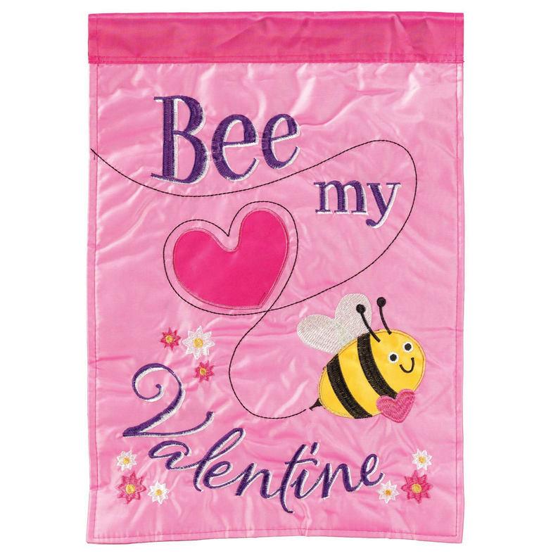 Bee My Valentine Flag Poly Garden - Home Decor
