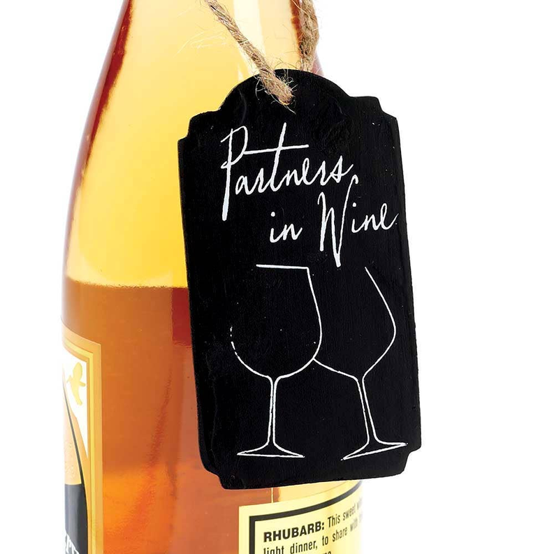 Decorative Wine Bottle Tag Partners In Wine - 1 - Drinkware