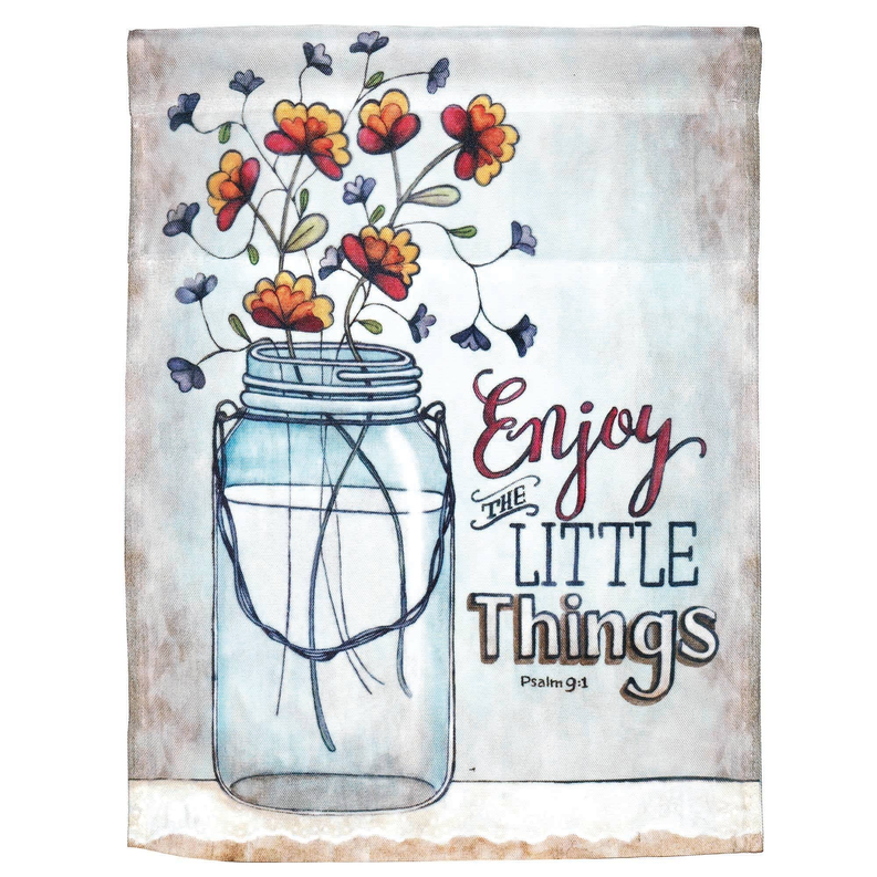 Enjoy The Little Things Psalms 94 Print Garden Flag - 1 - Home Decor