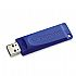 Blue USB flash drive with metal USB connector