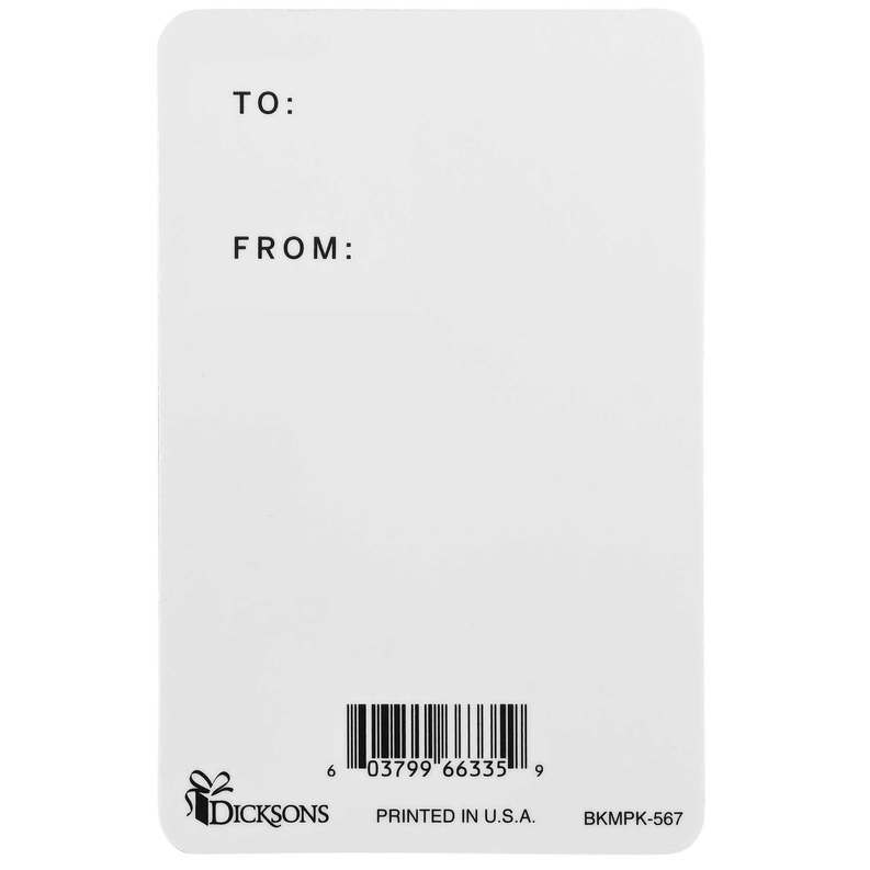 Pocketcard with To/From fields, barcode, and Dicksons branding on the back