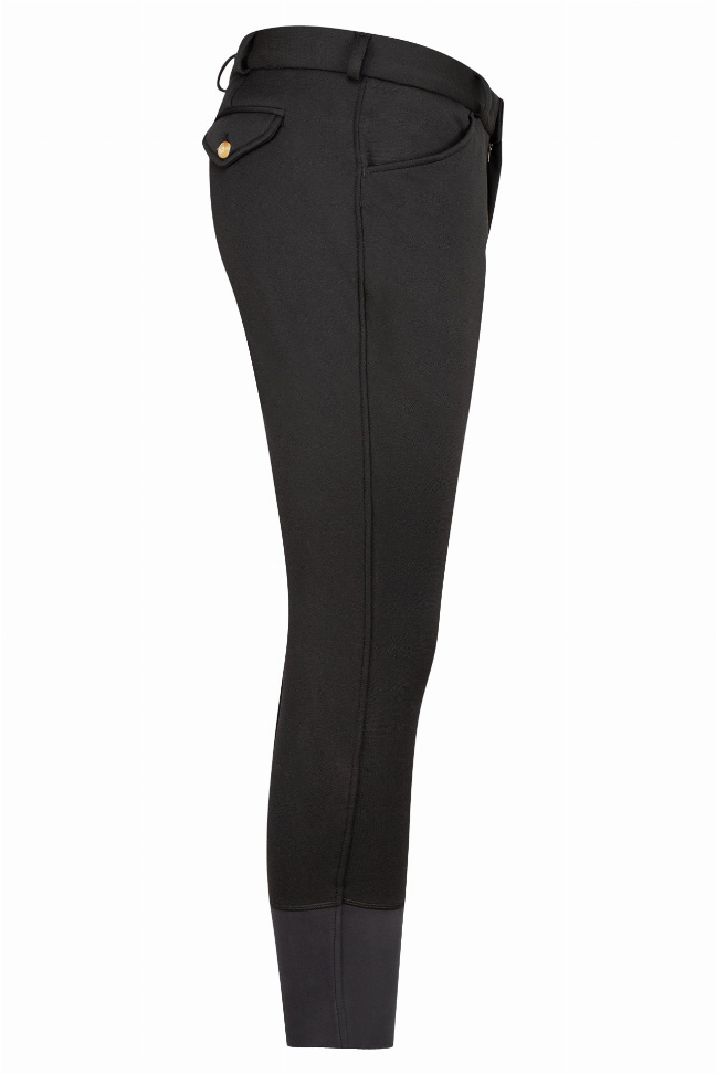 Men's unifleece breeches back view with center seam and waistband