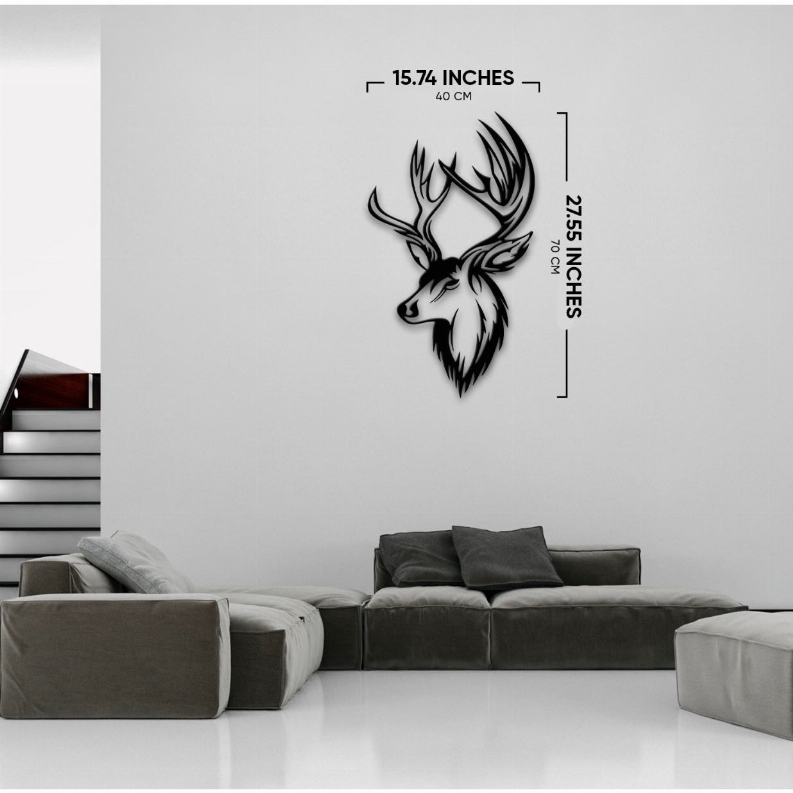 Deer Metal Wall Art - 1 - Home Decor