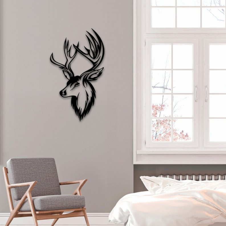Deer Metal Wall Art - 1 - Home Decor