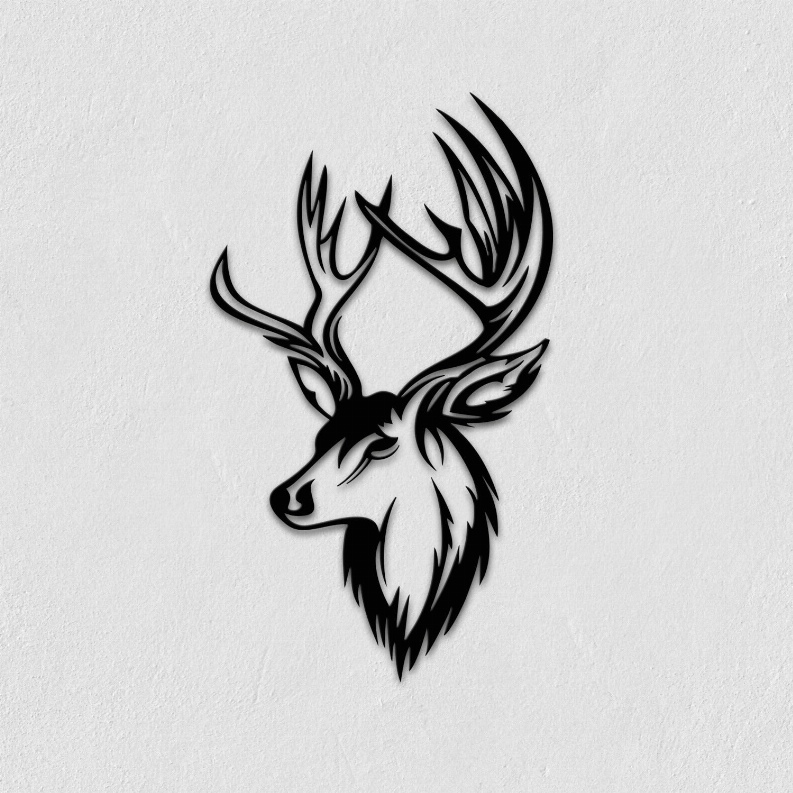Deer Metal Wall Art - 1 - Home Decor