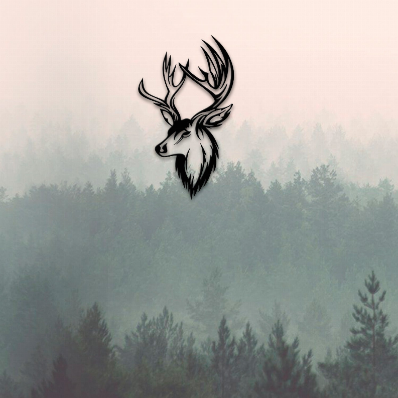 Deer Metal Wall Art - 1 - Home Decor