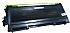 Black toner cartridge in rectangular housing, angled view