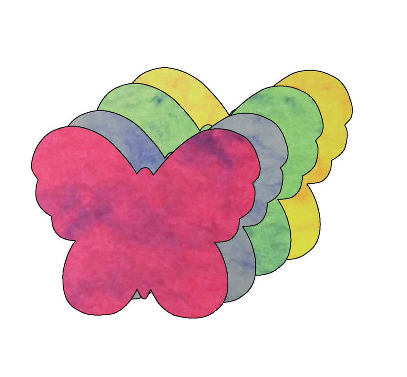 Butterfly Marble Assorted Color Creative Cut-Outs - Apparel and Accessories