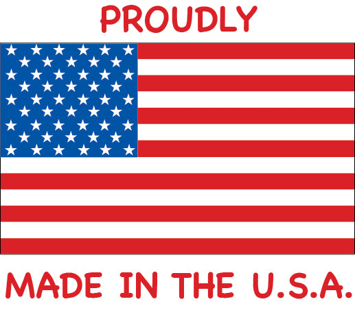 Shamrock cut-out packaging with U.S. flag and text “PROUDLY MADE IN THE U.S.A.”