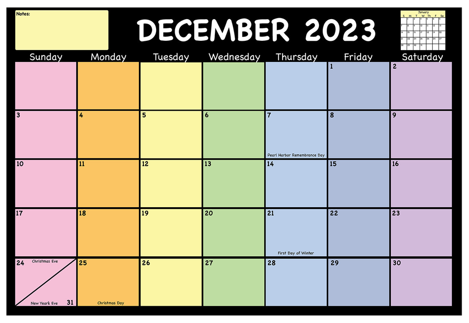 Academic Year Desk Calendar - Set of 2 Chalkboard Design Desk Calendar - Apparel and Accessories