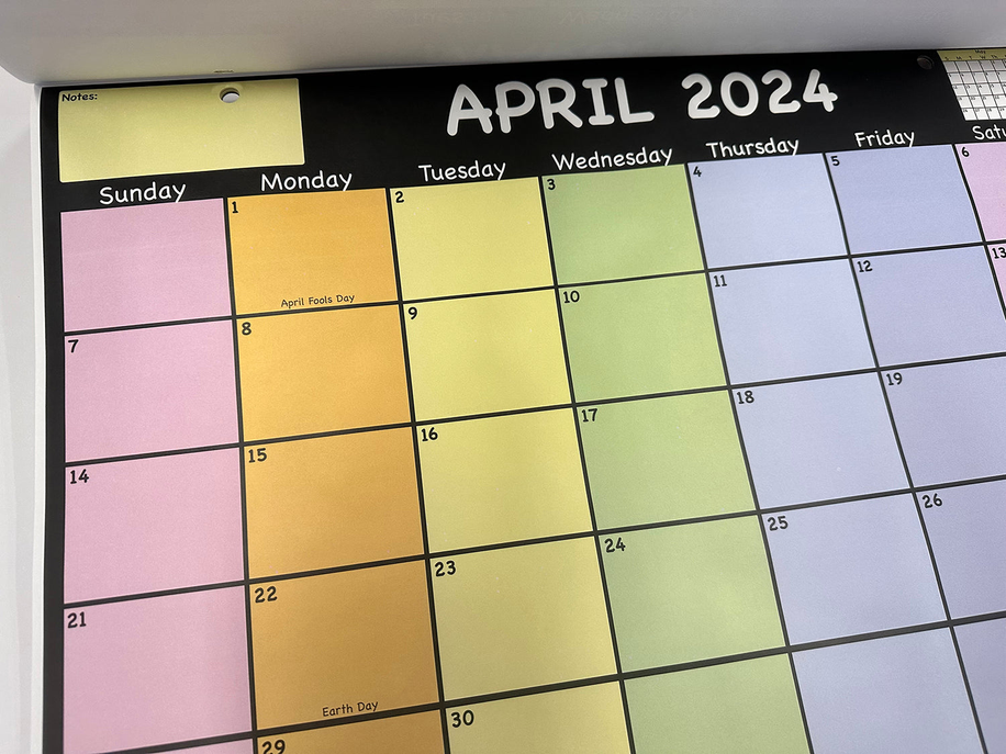 Academic Year Desk Calendar - Set of 2 Chalkboard Design Desk Calendar - Apparel and Accessories