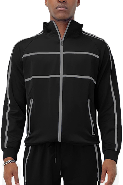 Cordial Tape Track Jacket - Black / 1 / M - Unisex Fashion
