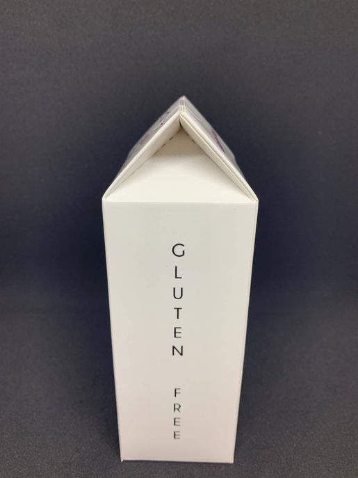Cinnamon hard candy box back with vertical gluten-free text and barcode