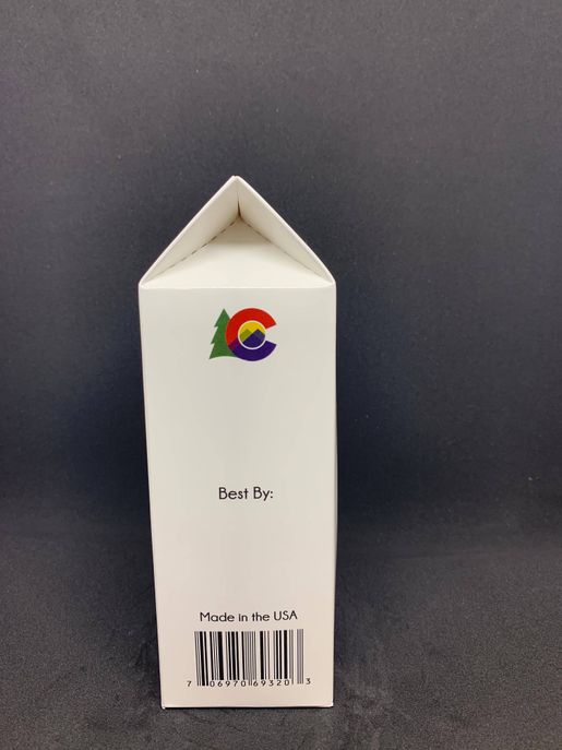Cinnamon hard candy box back with Best By date and Made in USA details