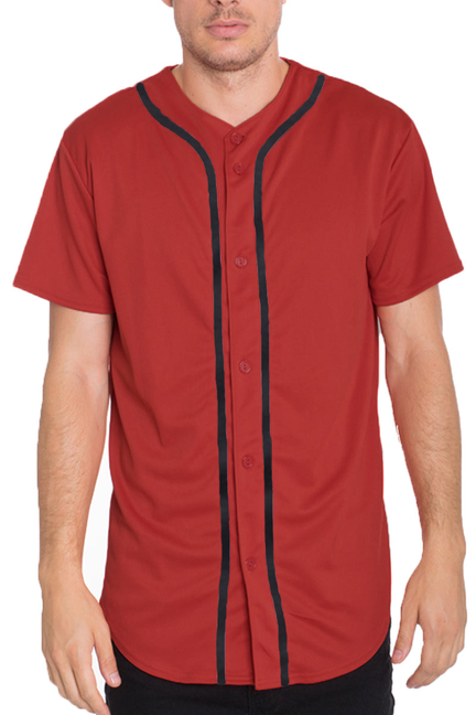 Classic Baseball Jersey - Red Black / 1 / XL - Unisex Fashion