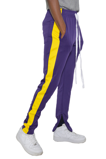 Classic Slim Fit Track Pants - PURPLE YELLOW / 1 / L - Unisex Fashion