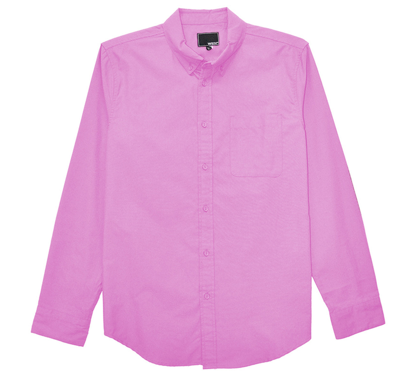 Classic Long Sleeve Shirt - FUSCHIA / 1 / 3XL - Unisex Fashion