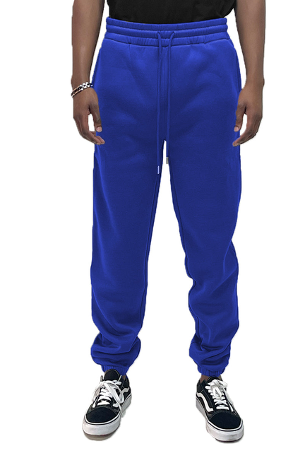 Jameson royal blue sweat pants with elastic waistband and tapered cuffs
