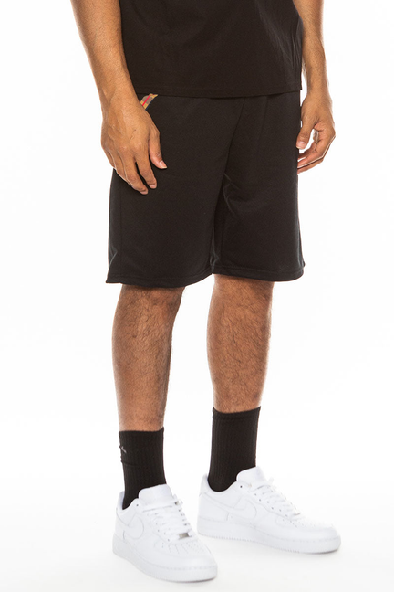 Checkered Detail Shorts - BLACK / 1 / 3XL - Unisex Fashion