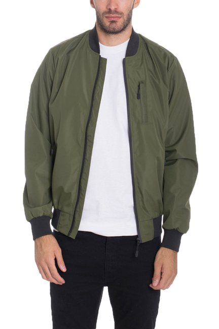 Dimple Bomber Jacket - OLIVE / 1 / L - Unisex Fashion