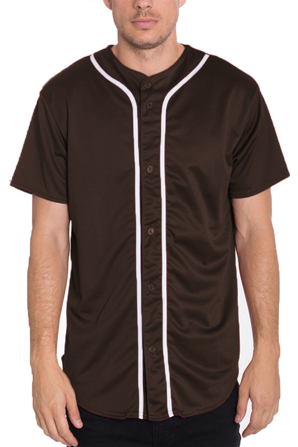 Classic Baseball Jersey - Brown White / 1 / S - Unisex Fashion