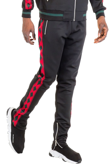Diamond Lineage Track Pants - BLACK / 1 / 2XL - Unisex Fashion