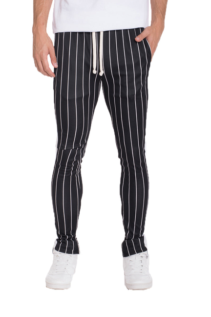 Cleat Pin Stripe Track Pant - BLACK / 1 / L - Unisex Fashion