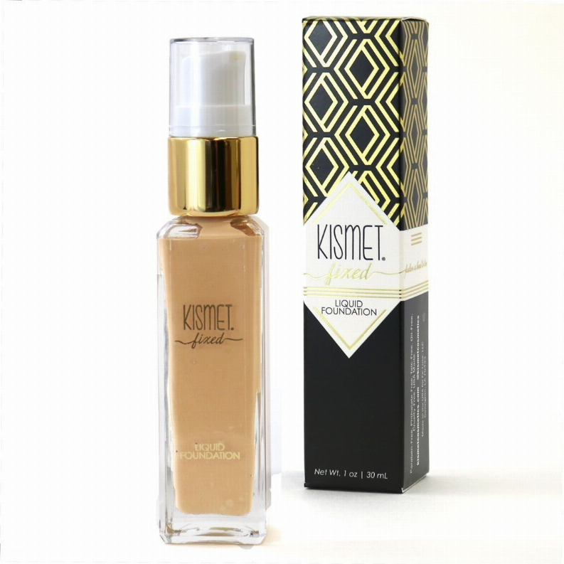 Kismet Fixed liquid foundation bottle with box, 30 mL